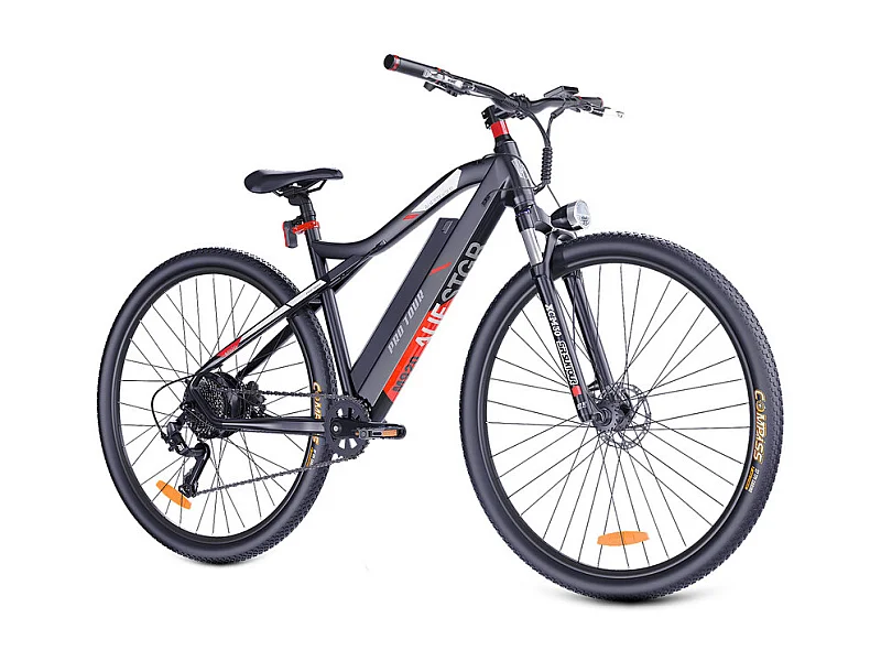 NETTLIFE Herren-Elektro-Mountainbike, 27,5/29 Zoll, 9 Gänge, Shimano-Schaltwerk, Rot