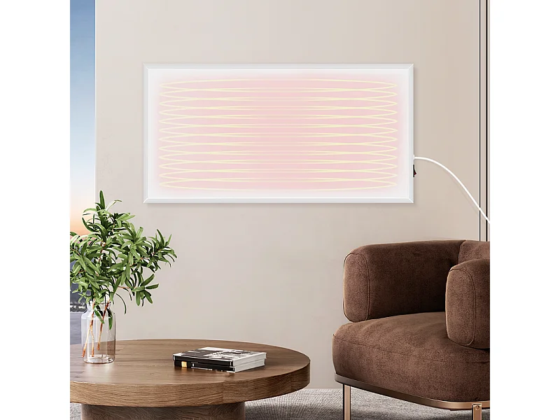 Nettlife Chauffage infrarouge, chauffage mural infrarouge à économie d'énergie - Chauffage électrique mural 170 W avec protection contre la surchauffe