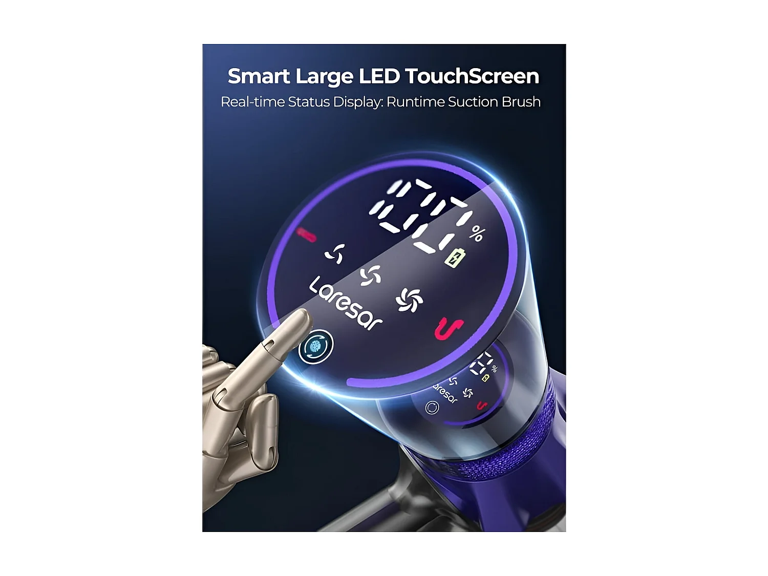 Bezprzewodowy odkurzacz Nettlife, siła ssania 50 kPa, silnik 500 W, czas pracy 60 minut, najwyższej jakości konstrukcja chroniąca zwierzęta i podłogi