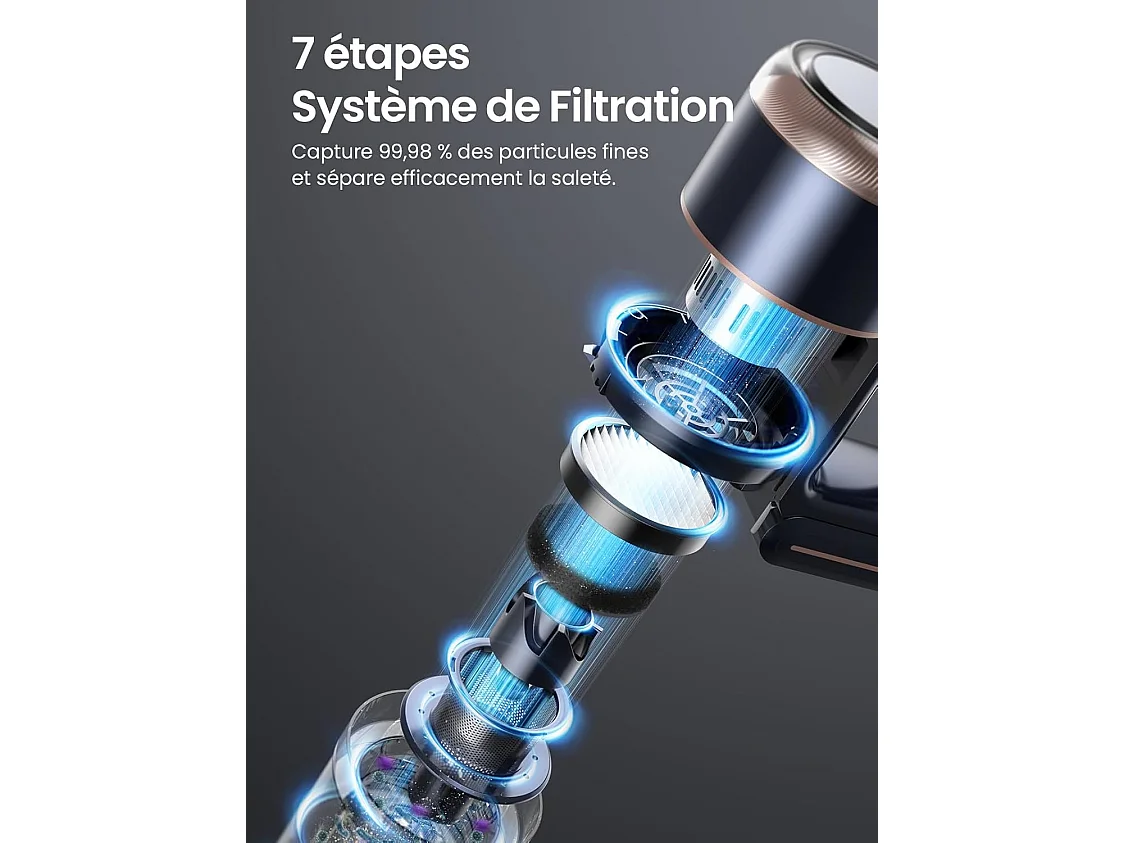 Nettlife S15: Bezprzewodowy odkurzacz ręczny o mocy 40 kPa. Czas pracy baterii: 60 minut, 5-warstwowa i 4-poziomowa filtracja.