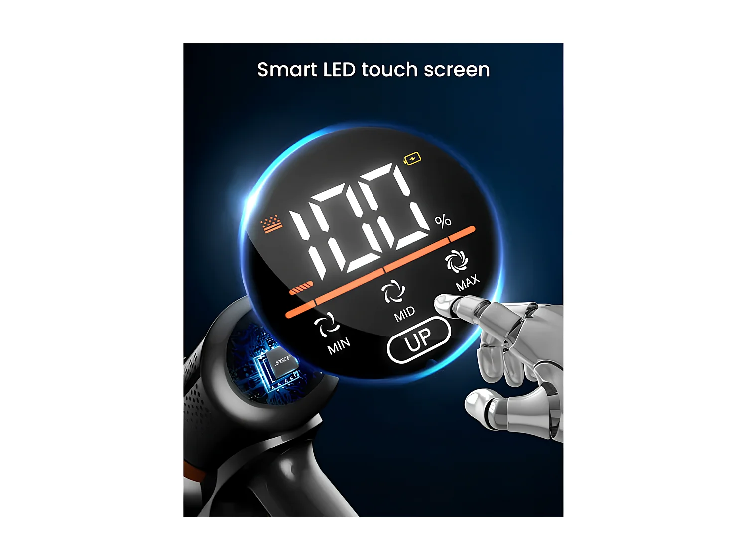 Nettlife JAS-V15 bezprzewodowy odkurzacz ręczny i pionowy, duża siła ssania 40 kPa, czas pracy na baterii 60 minut, regulowana prędkość za pomocą ekranu dotykowego.