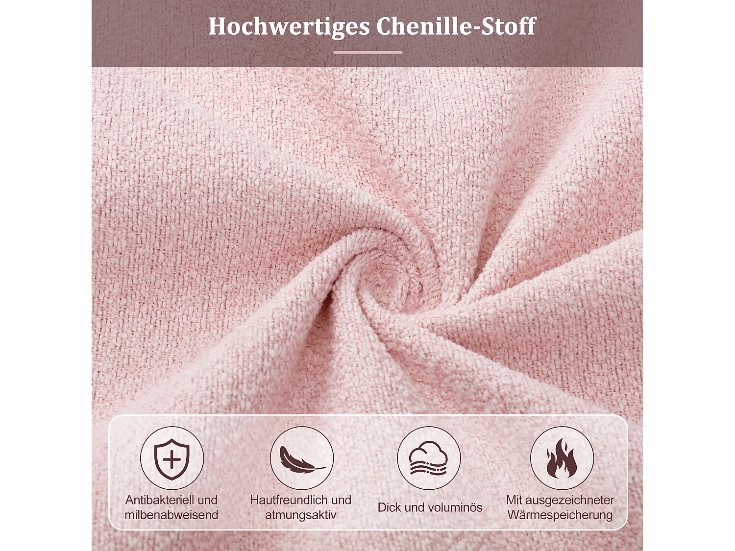 Lit simple capitonné enfant - 90 x 200 cm - avec tête de lit rembourrée + 1 tiroir - chenille - rose