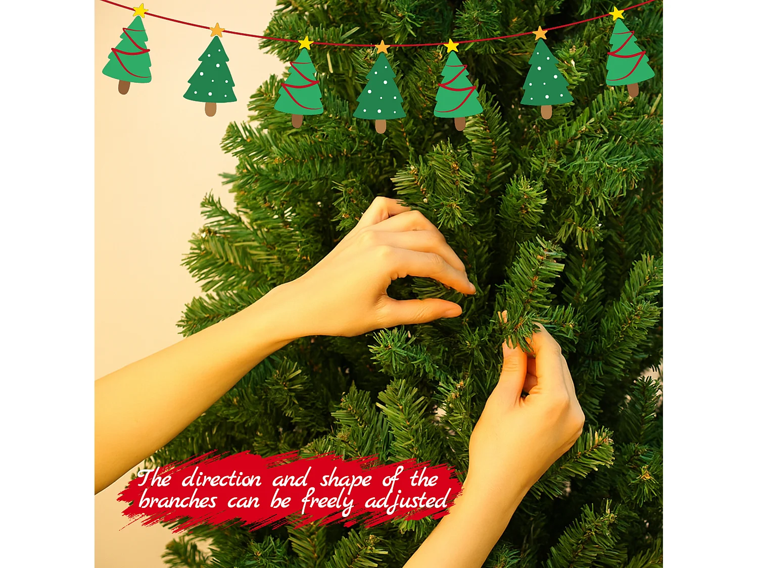 Sztuczna choinka Nettlife, 210 cm, ultrarealistyczne tworzywo PVC, szybki i łatwy montaż, zielona choinka na stabilnym metalowym stojaku.