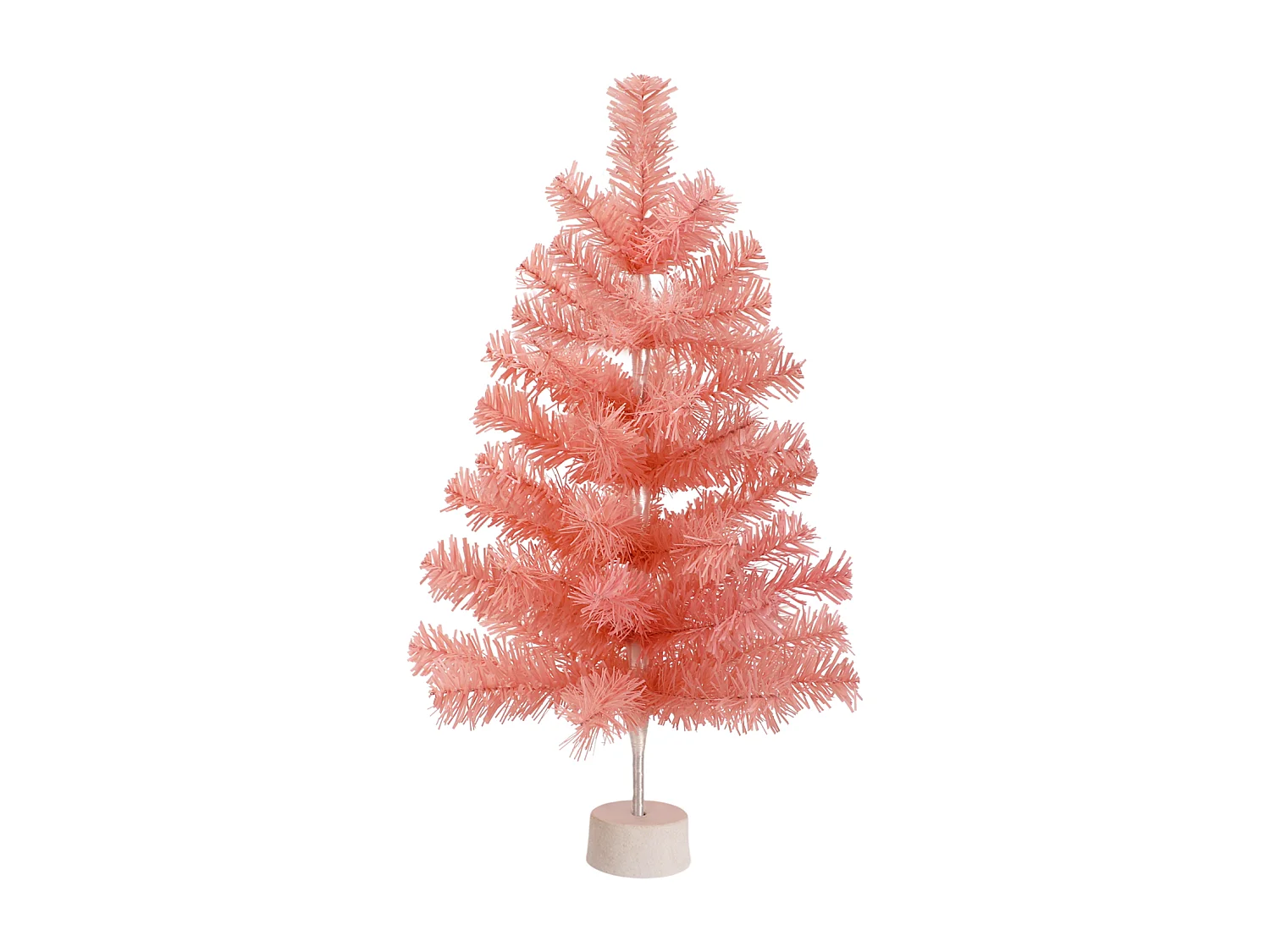 Nettlife Mini Sapin de Noël Rose 60 cm, Petit Arbre Artificiel en PVC pour Décoration de Table, Bureau et Fête.