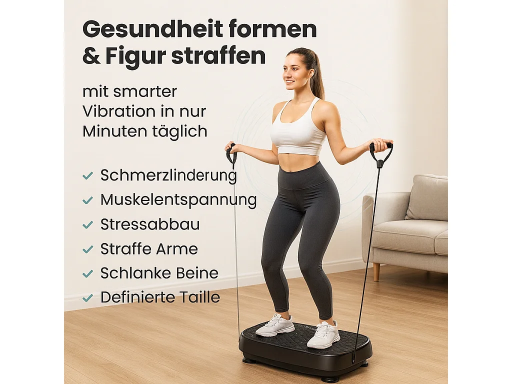 Platforma wibracyjna Nettlife 200W, urządzenie fitness z 199 poziomami i głośnikiem, kompletny trening domowy, maks. 150 kg.