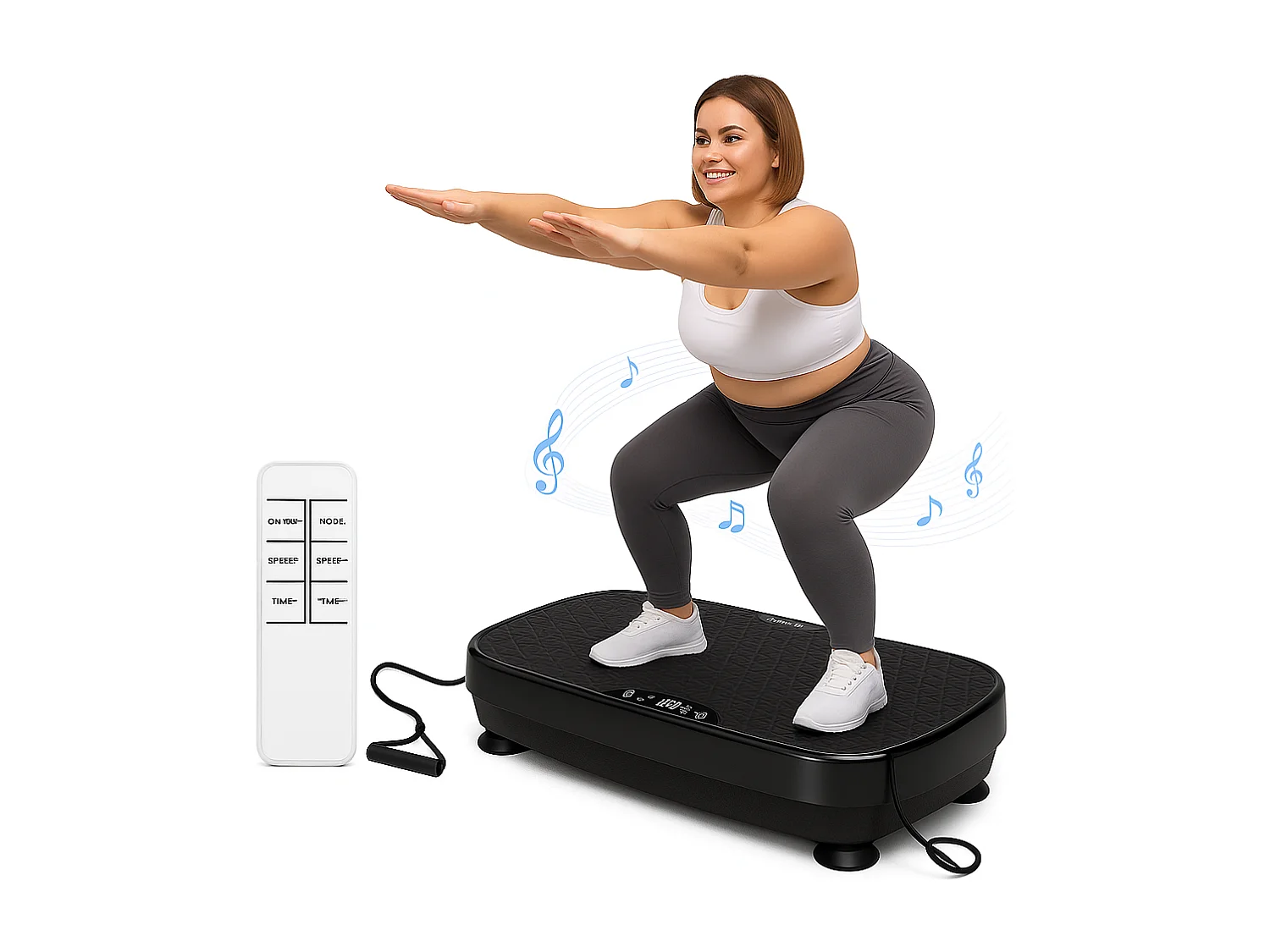 Nettlife Plateforme Vibrante 200W, Appareil Fitness avec 199 Niveaux & Haut-Parleur, Entraînement Complet à Domicile, Max 150 kg.