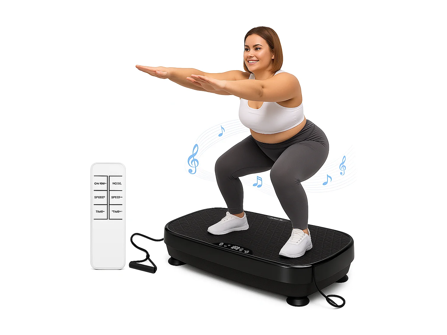 Nettlife Plateforme Vibrante 200W, Appareil Fitness avec 199 Niveaux & Haut-Parleur, Entraînement Complet à Domicile, Max 150 kg.