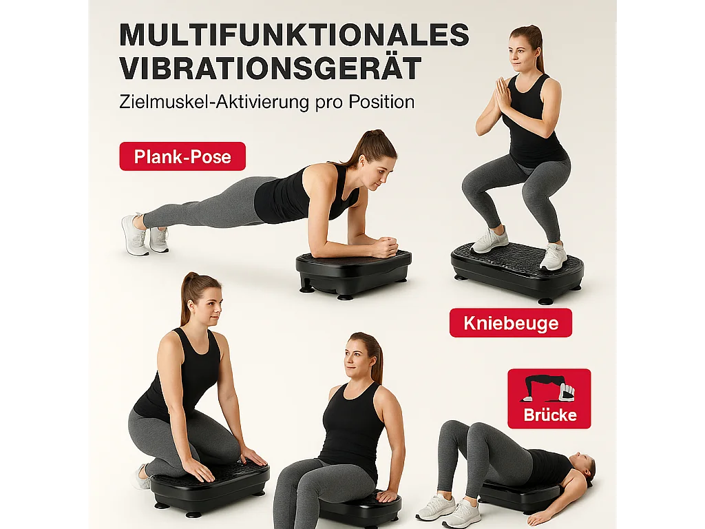 Nettlife Plateforme Vibrante 200W, Appareil Fitness avec 199 Niveaux & Haut-Parleur, Entraînement Complet à Domicile, Max 150 kg.