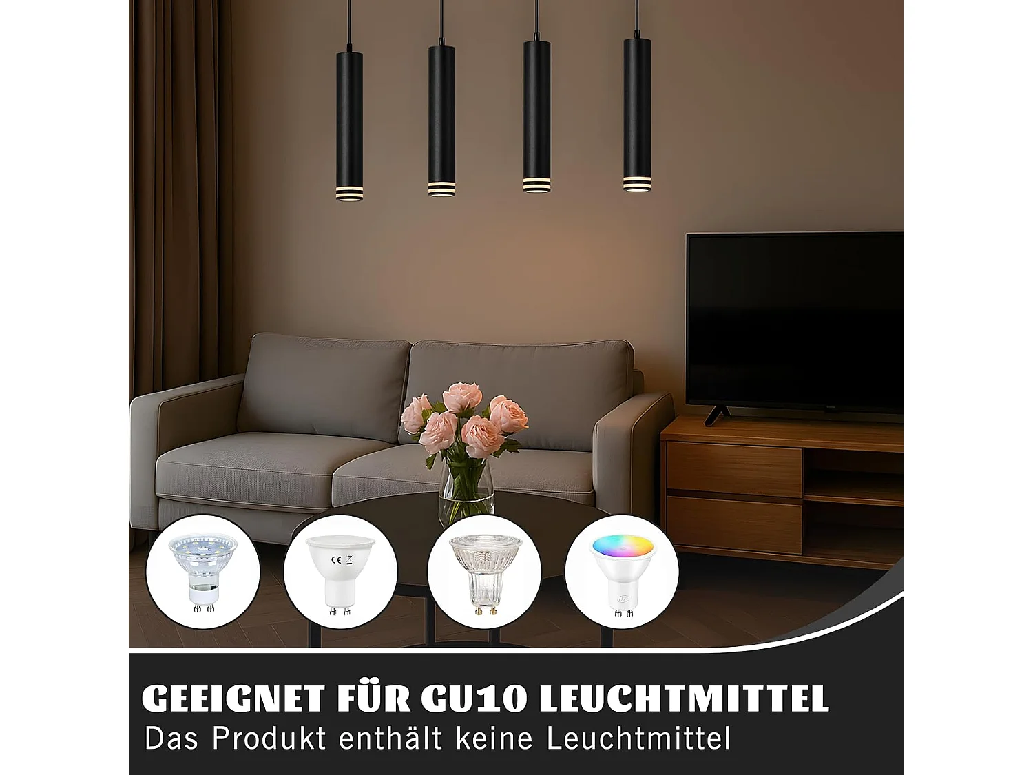 Lampa wisząca Nettlife GU10 Cylinder, 1 żarówka, nowoczesna aluminiowa lampa wisząca, regulowana wysokość