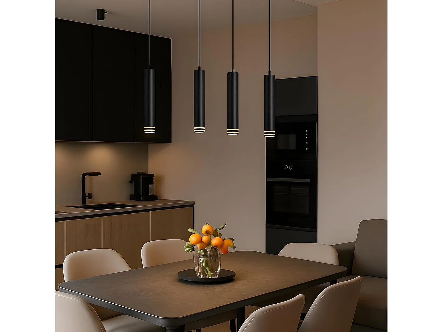 Suspension Nettlife GU10 cylindre lampe suspendue 1 lumière moderne en aluminium suspension lampe suspension réglable en hauteur