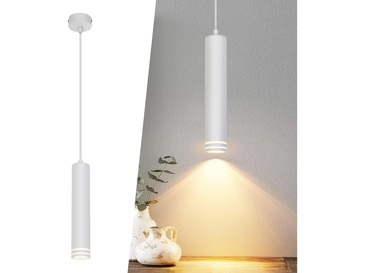 Lampa wisząca Nettlife GU10 Cylinder, 1-punktowa, nowoczesna aluminiowa lampa wisząca, regulowana wysokość