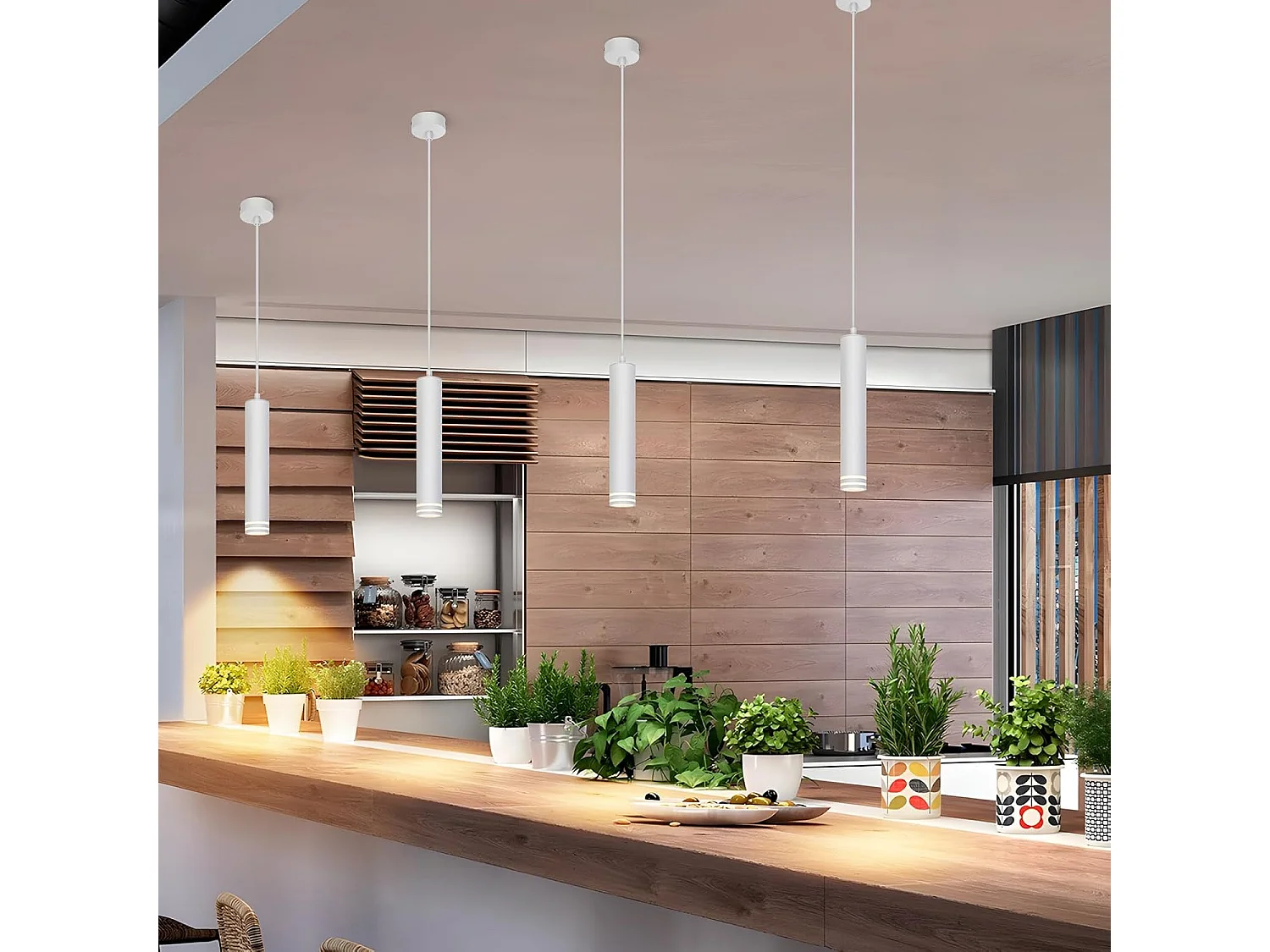 Suspension Nettlife GU10 cylindre lampe suspendue 1 lumière moderne en aluminium suspension lumière réglable en hauteur lampe suspendue