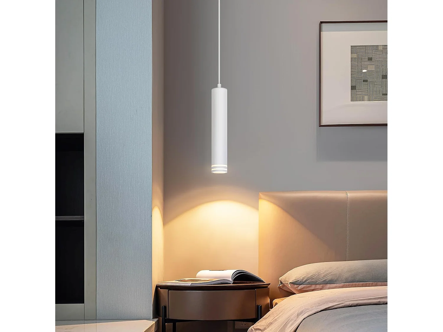 Suspension Nettlife GU10 cylindre lampe suspendue 1 lumière moderne en aluminium suspension lumière réglable en hauteur lampe suspendue