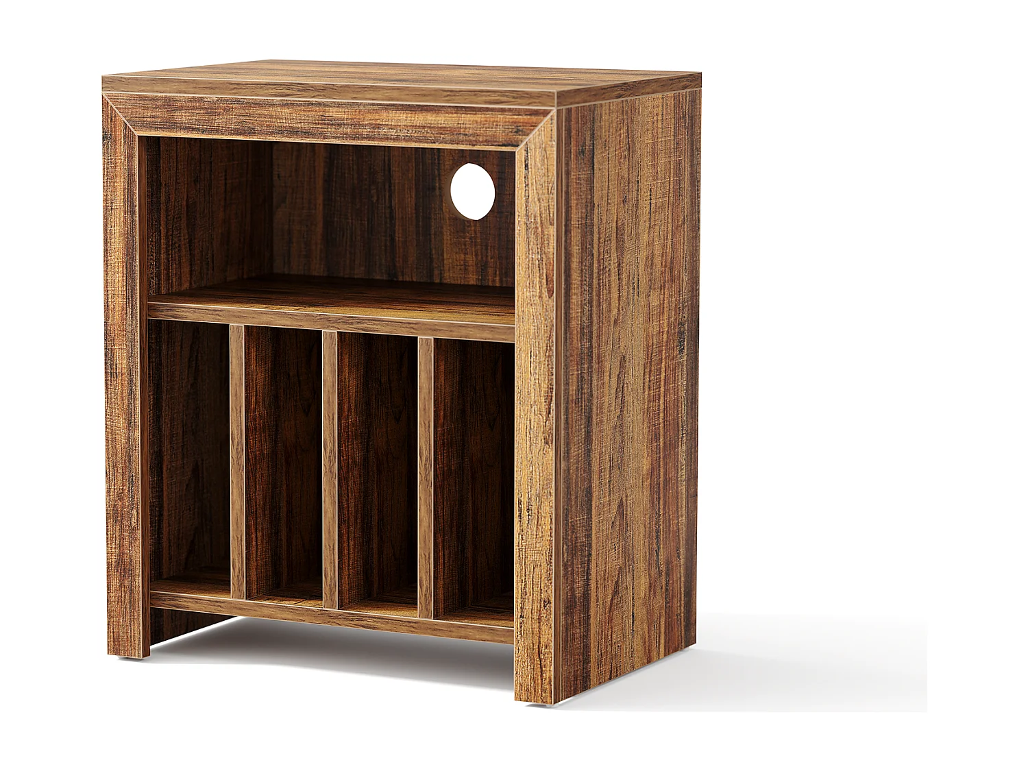 Table d'appoint étroite, support pour platine vinyle, meuble de rangement pour disques vinyles