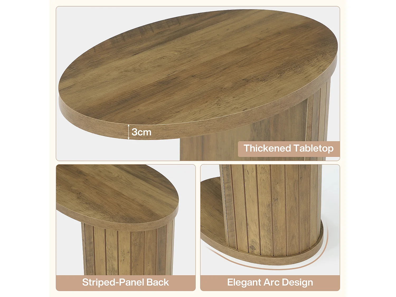 Mesa de Cabeceira para Sofá, Mesa Lateral de 2 Andares com Prateleira de Armazenamento, Mesa em C para Sofá, Espaço Pequeno