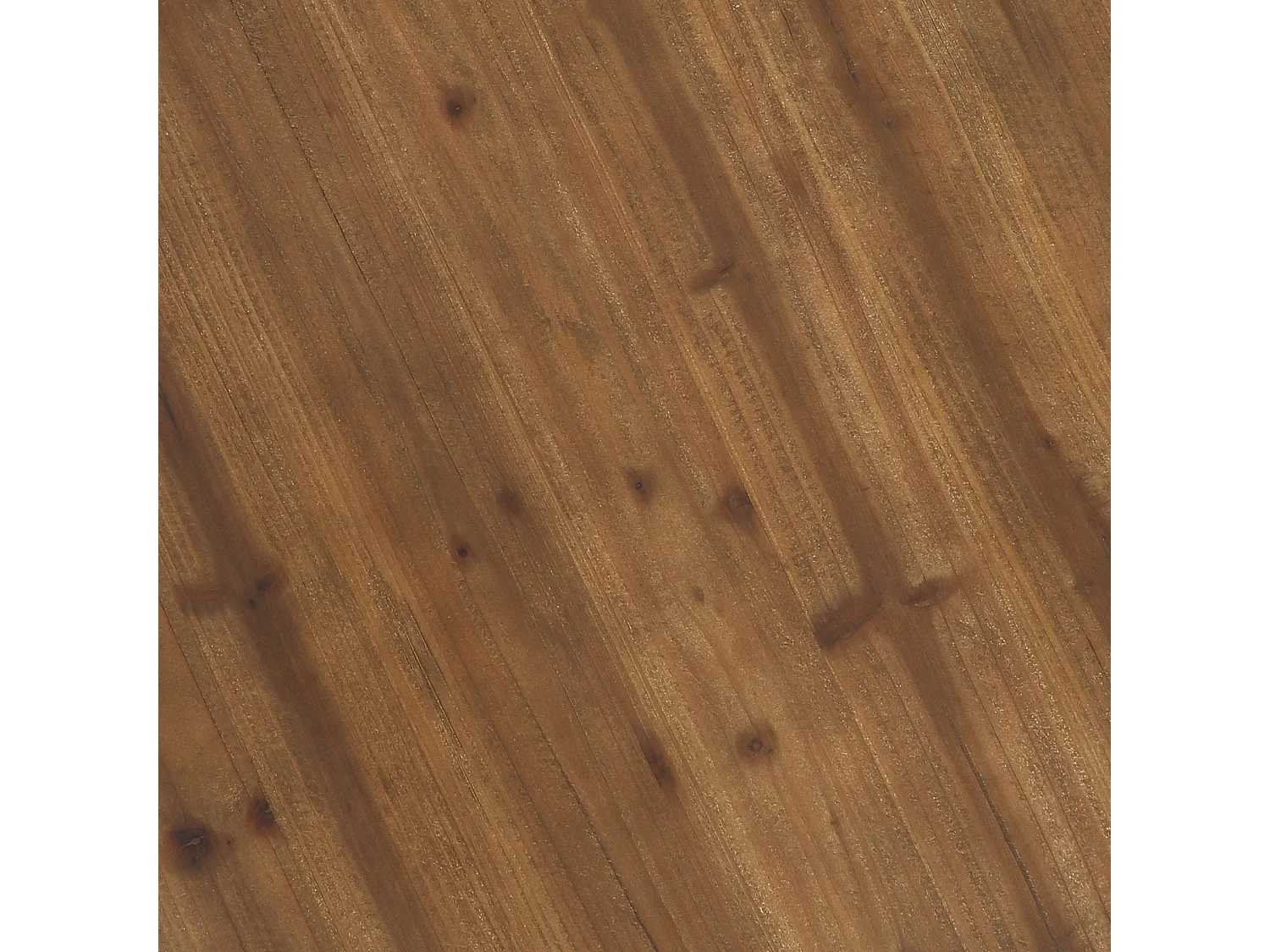 Table d'appoint ronde en bois massif de 60 cm, table de chevet avec étagère de rangement, style campagnard