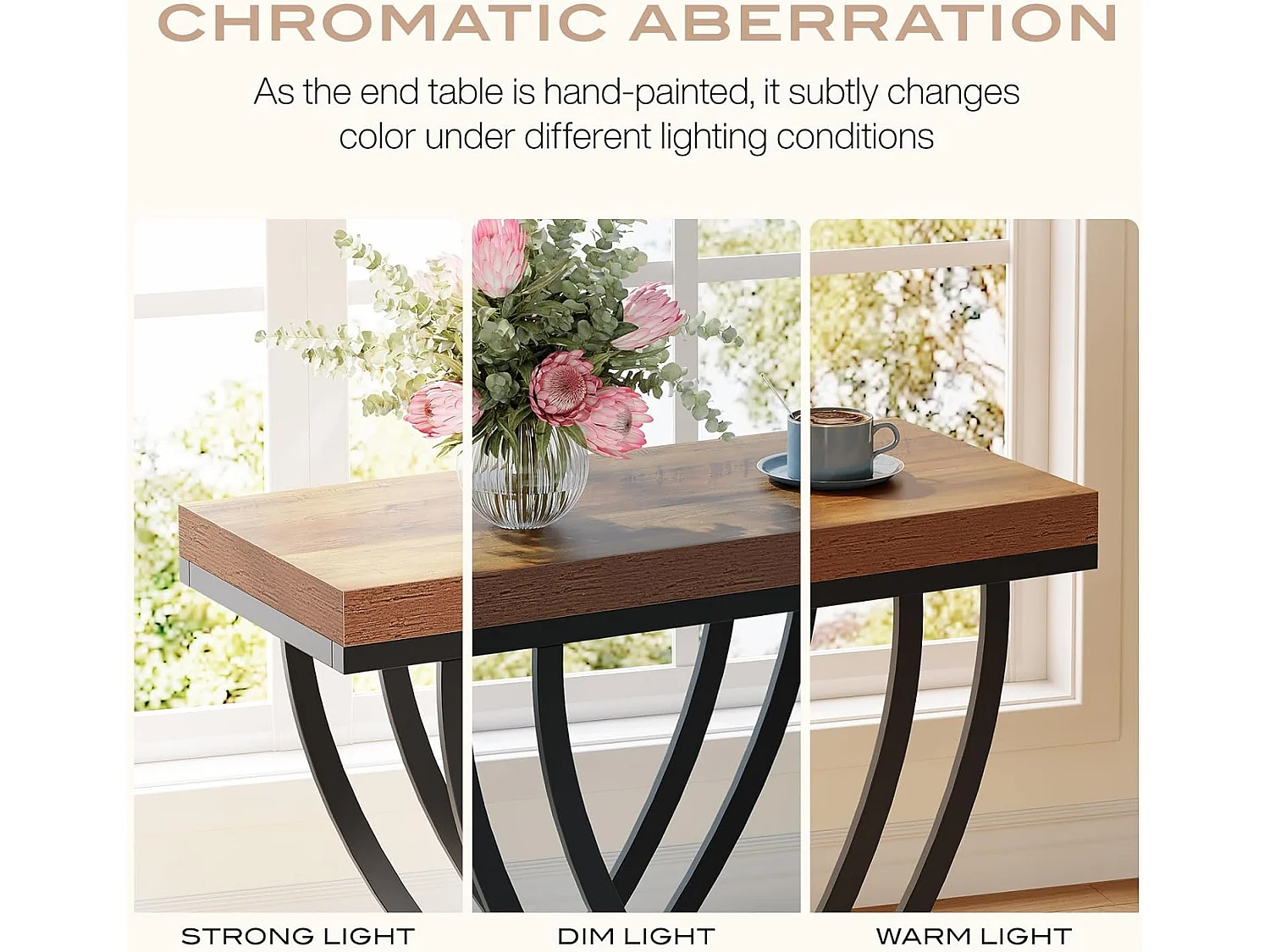 Nebentisch, 2-stufiger schmaler Beistelltisch für das Wohnzimmer, industrieller Nachttisch mit Metallrahmen