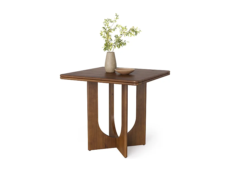 Table de salle à manger carrée en bois pour 2 à 4 personnes, 80 cm, petite table pour salle à manger