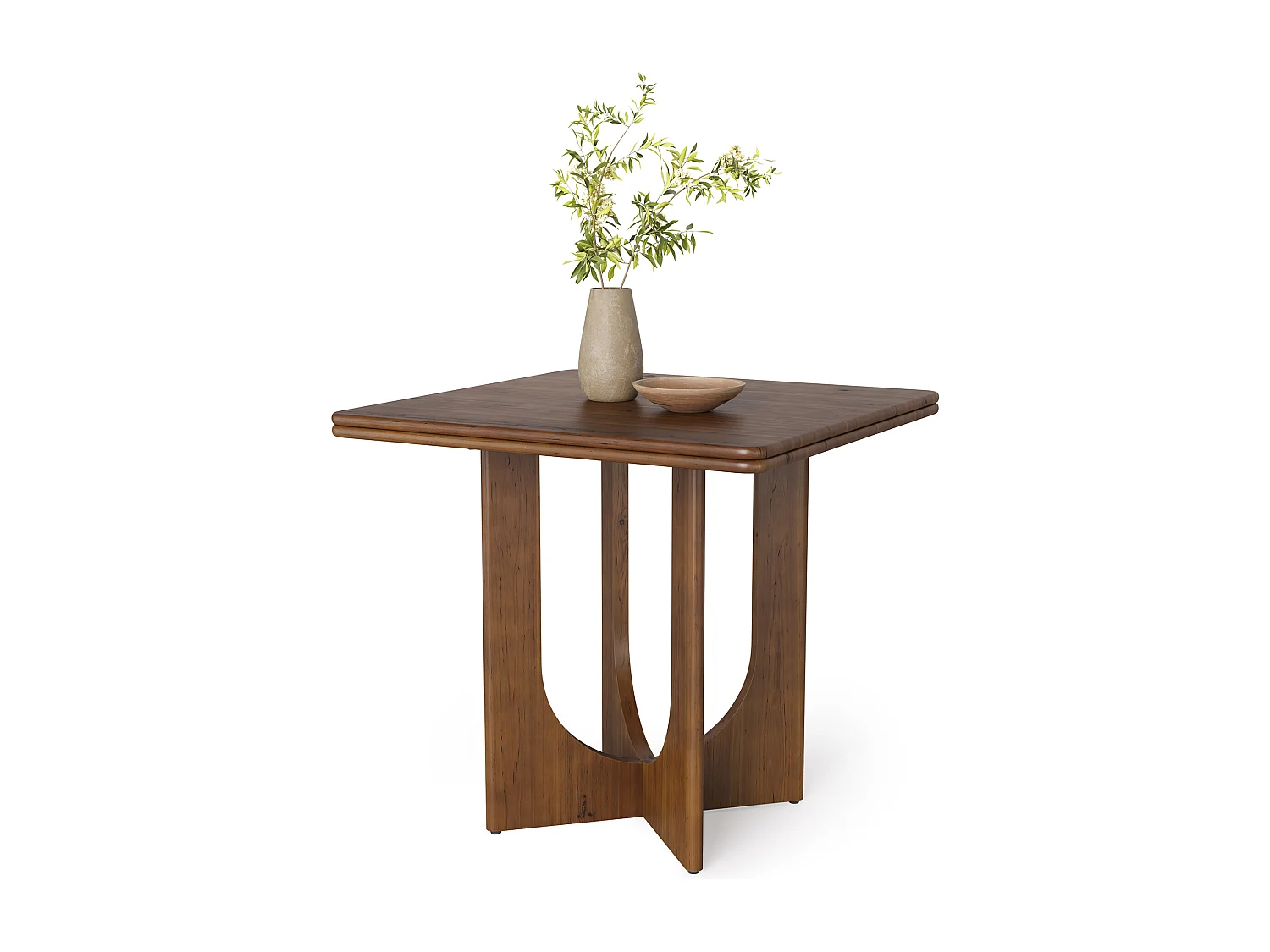 Table de salle à manger carrée en bois pour 2 à 4 personnes, 80 cm, petite table pour salle à manger