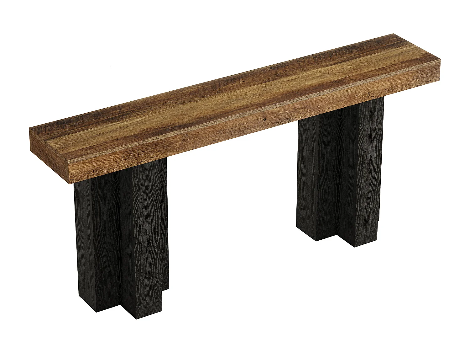 160 cm hohe Konsole für die Eingangshalle, ländliche Eingangshalle-Tafel mit stabilen Beinen, schmale lange Sofa-Konsole hinter der Couch