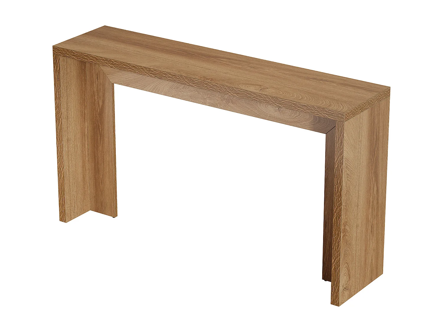 Mesa de Consola Rural de 140cm, Mesa de Sofa de Madeira atrás do Sofá com Armazenamento, Entrada Longa e Narrow