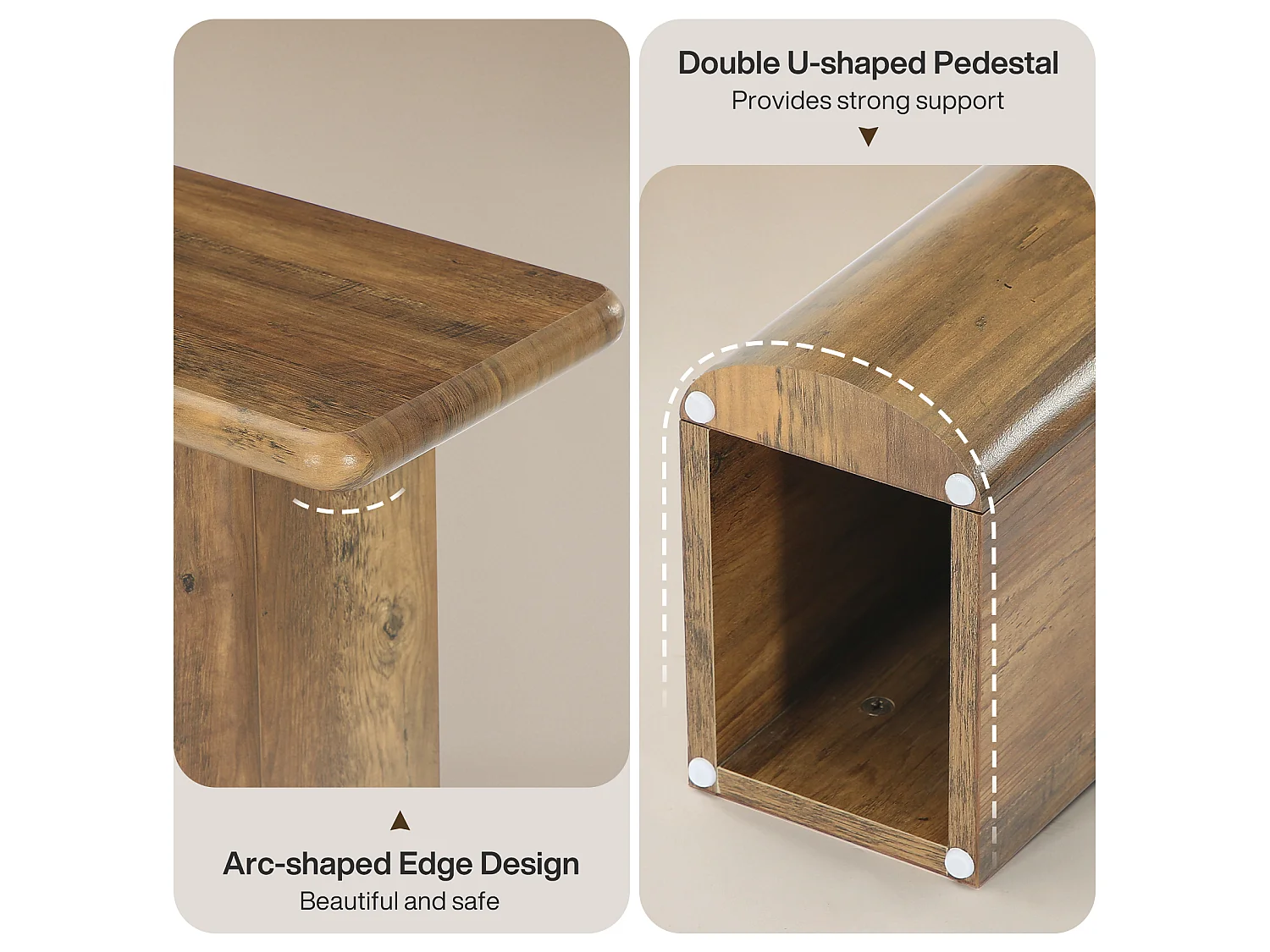 Console rustique 160 cm, table d'appoint étroite à placer derrière un canapé, table d'entrée en bois style ferme pour couloir