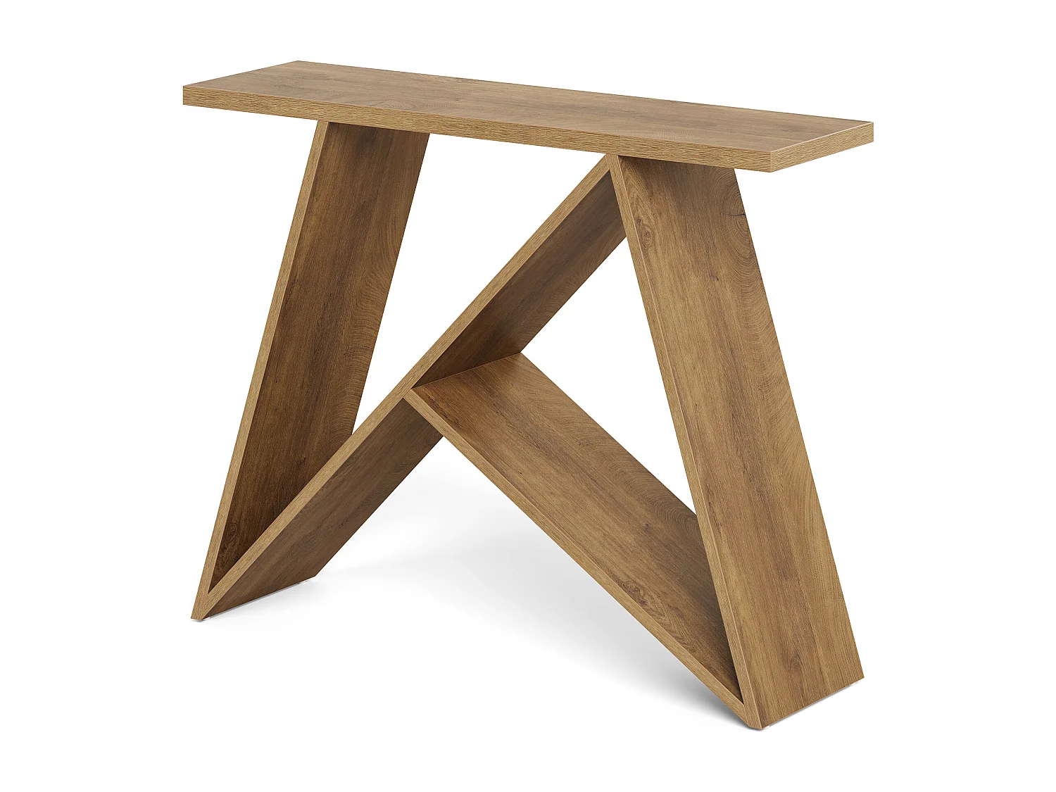 Table d'entrée compacte de 105 cm, console étroite de style campagnard pour salon ou entrée.