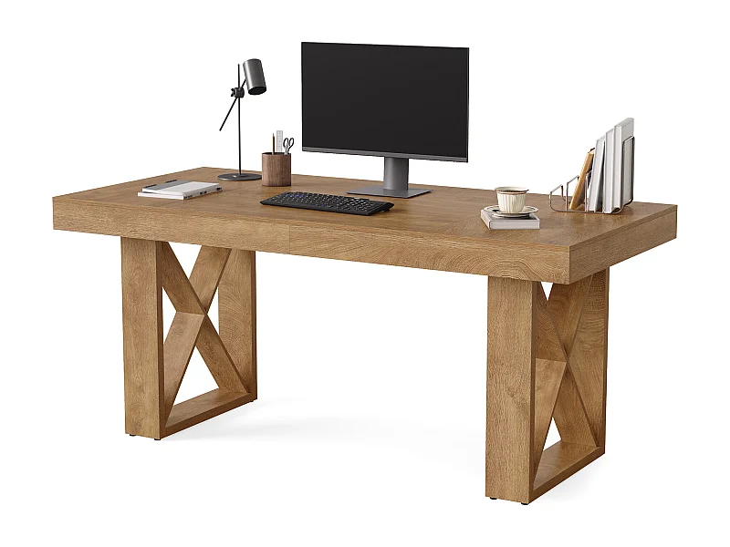 Bureau d'ordinateur 160 cm, bureau de direction pour étudier, jouer, écrire et travailler à domicile