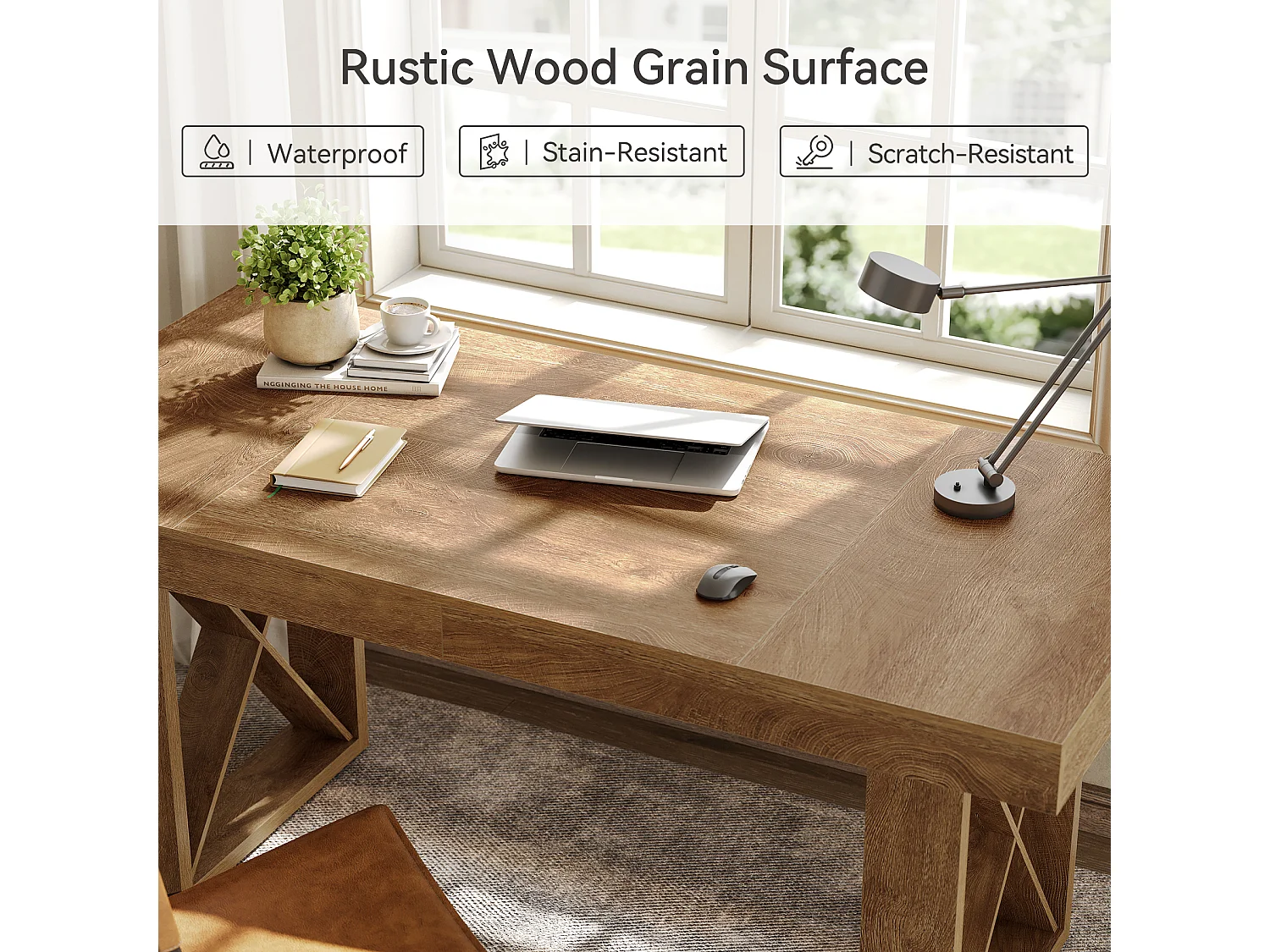 160cm computerbureau, studie, gamen, schrijven, werk, directiebureau voor thuis