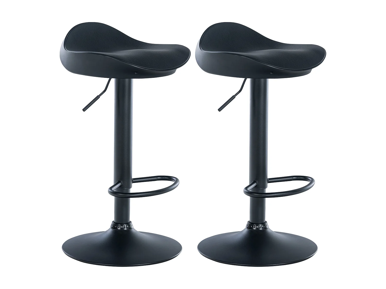 Lot de 2 tabourets noire 39 x 40 x 90 cm TDB10600