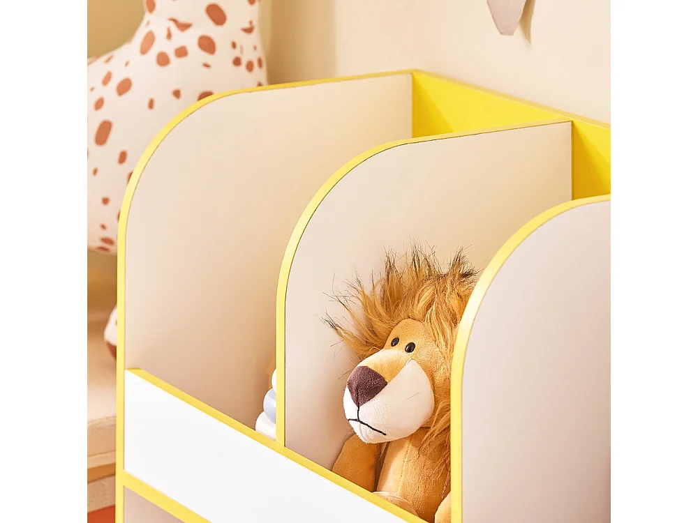 SoBuy Meuble de Rangement Enfant 3 Compartiments avec Boîtes, Organisateur