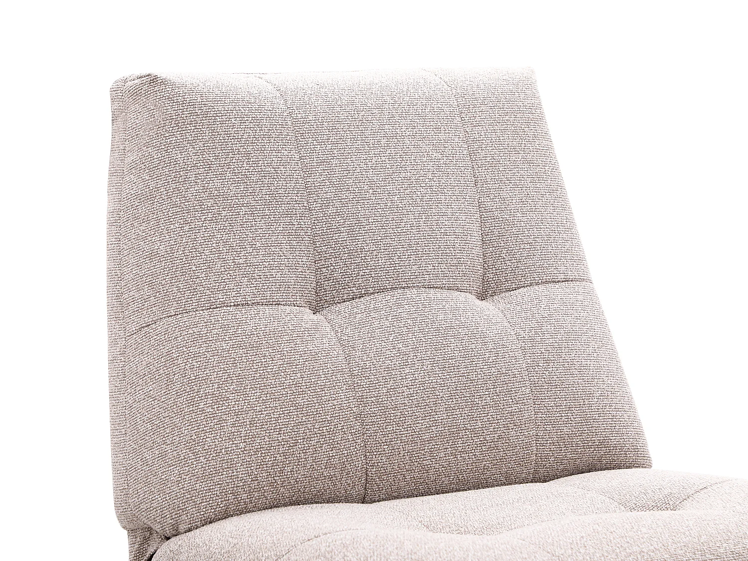 Fauteuil relax pivotant en tissu chenille beige COSADO