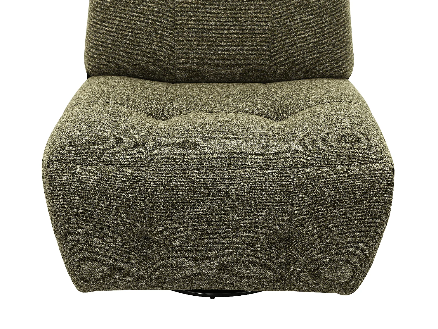 Fauteuil relax pivotant en tissu chenille vert COSADO