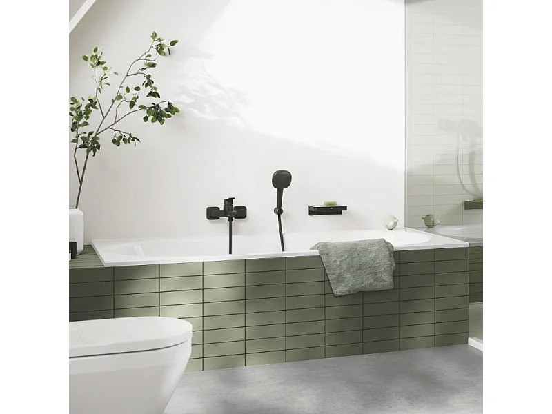 Tablette rectangle GROHE Start Cube noir mat