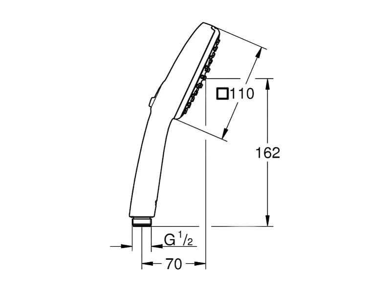 Pack douchette 2 jets GROHE Vitalio Comfort 110 + Flexible dche VitalioFlex Comfort 1750 et support