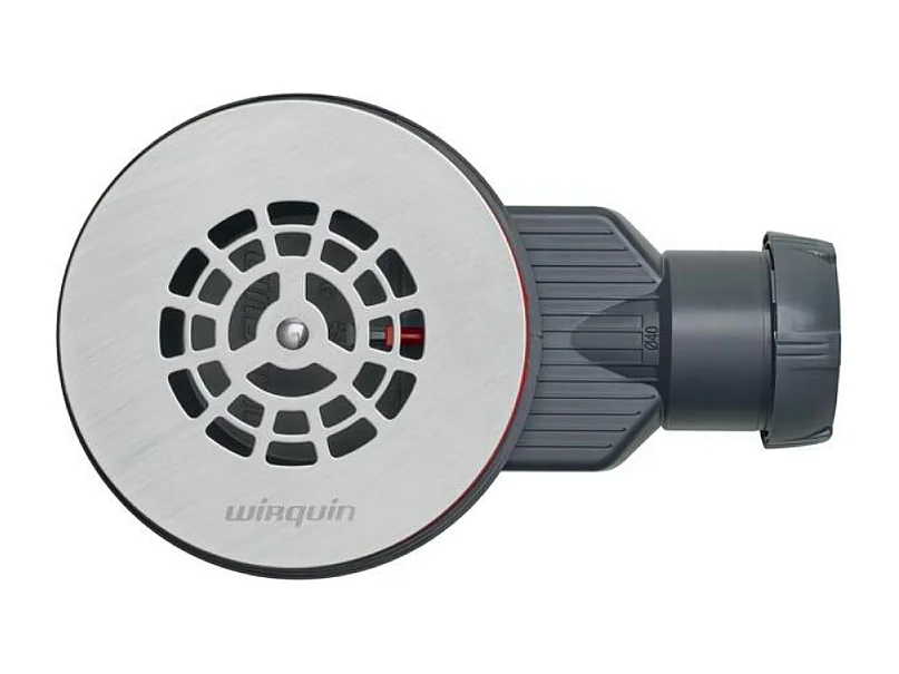 Bonde de receveur de douche sortie horizontale extra-plat WIRQUIN Slim+ D40 grille plate