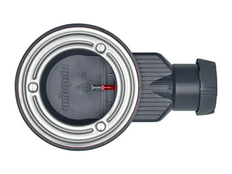 Bonde de receveur de douche sortie horizontale extra-plat WIRQUIN Slim+ D40 sans grille