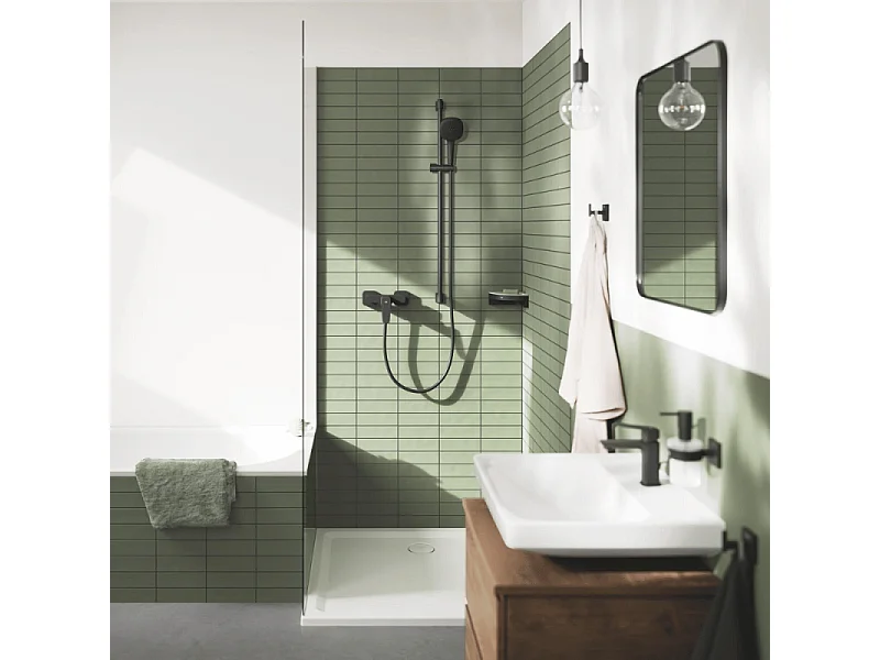 Tablette d'angle GROHE Start Cube noir mat