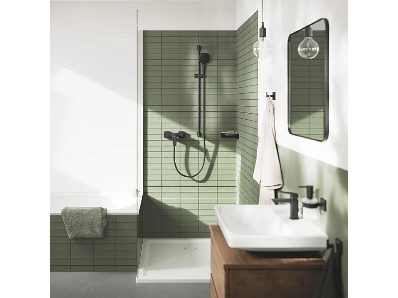 Tablette d'angle GROHE Start Cube noir mat