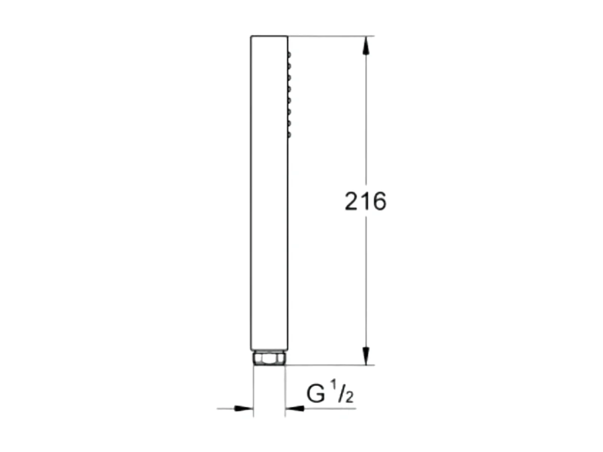 Pack douchette 1 jet GROHE Vitalio Get Stick + Flexible de douche VitalioFlex Comfort 1750 + Support mural Vitalio Universal GROHE chromé