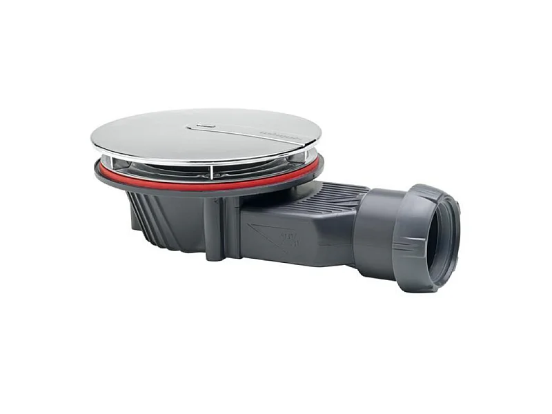 Bonde de douche extra-plate WIRQUIN Slim+ D90 dôme métal chromé