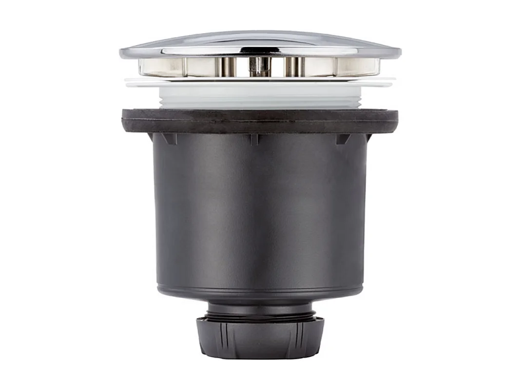 Bonde de receveur de douche sortie verticale WIRQUIN Tourbillon D90 dôme chromé