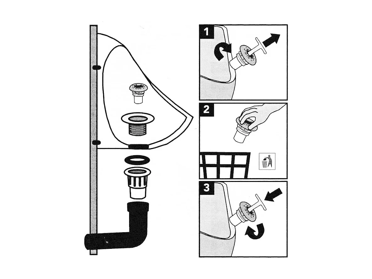 Kit valve parachute TI'PI pour urinoir sans eau encastré