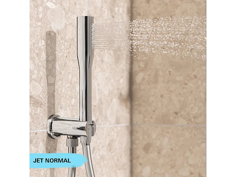 Pack mitigeur bain thermostatique GROHE Grohtherm 2000 + Douchette 1 jet Vitalio Get Stick + Flexible