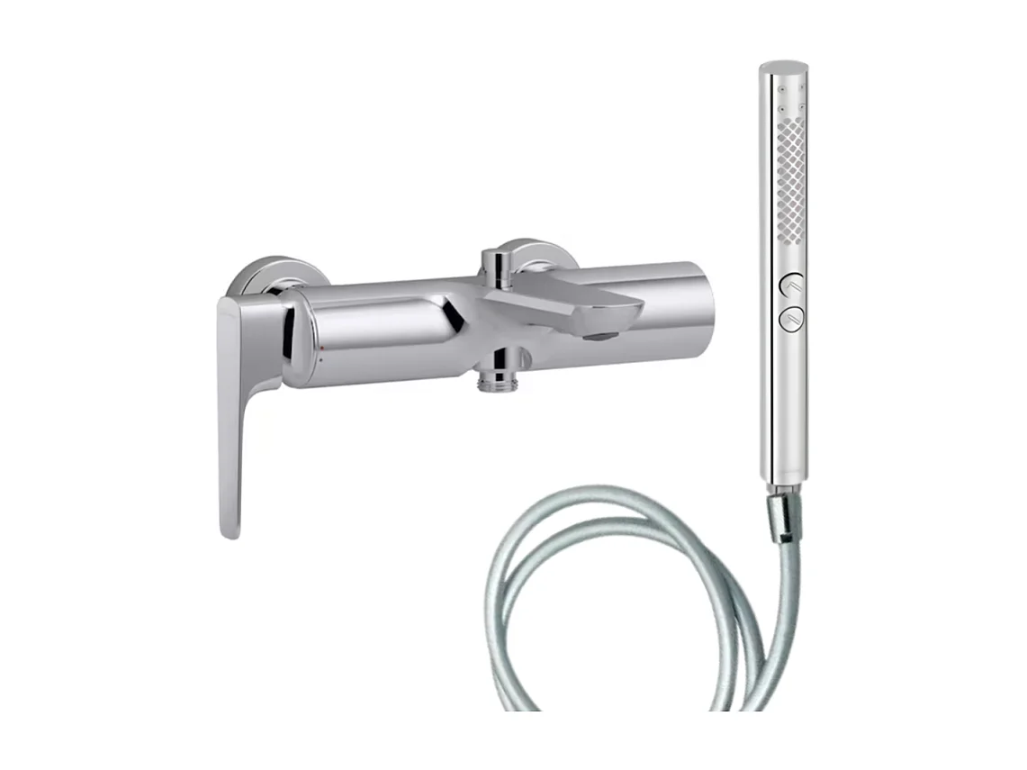 Pack mitigeur bain douche JACOB DELAFON Aléo+ + douchette Shift+ ronde + flexible lisse 160 cm