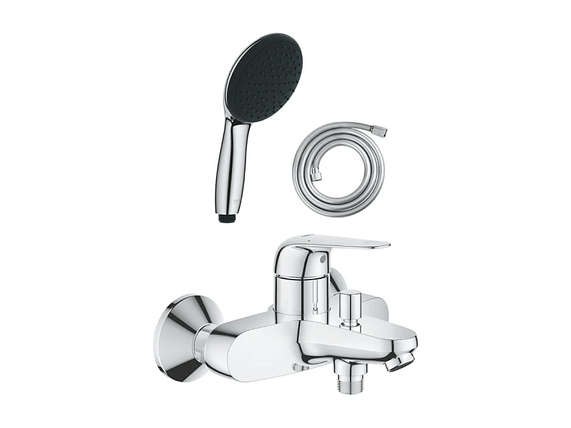 Pack mitigeur mécanique bain douche GROHE Swift + Douchette 2 jets Vitalio Start 110 + Flexible