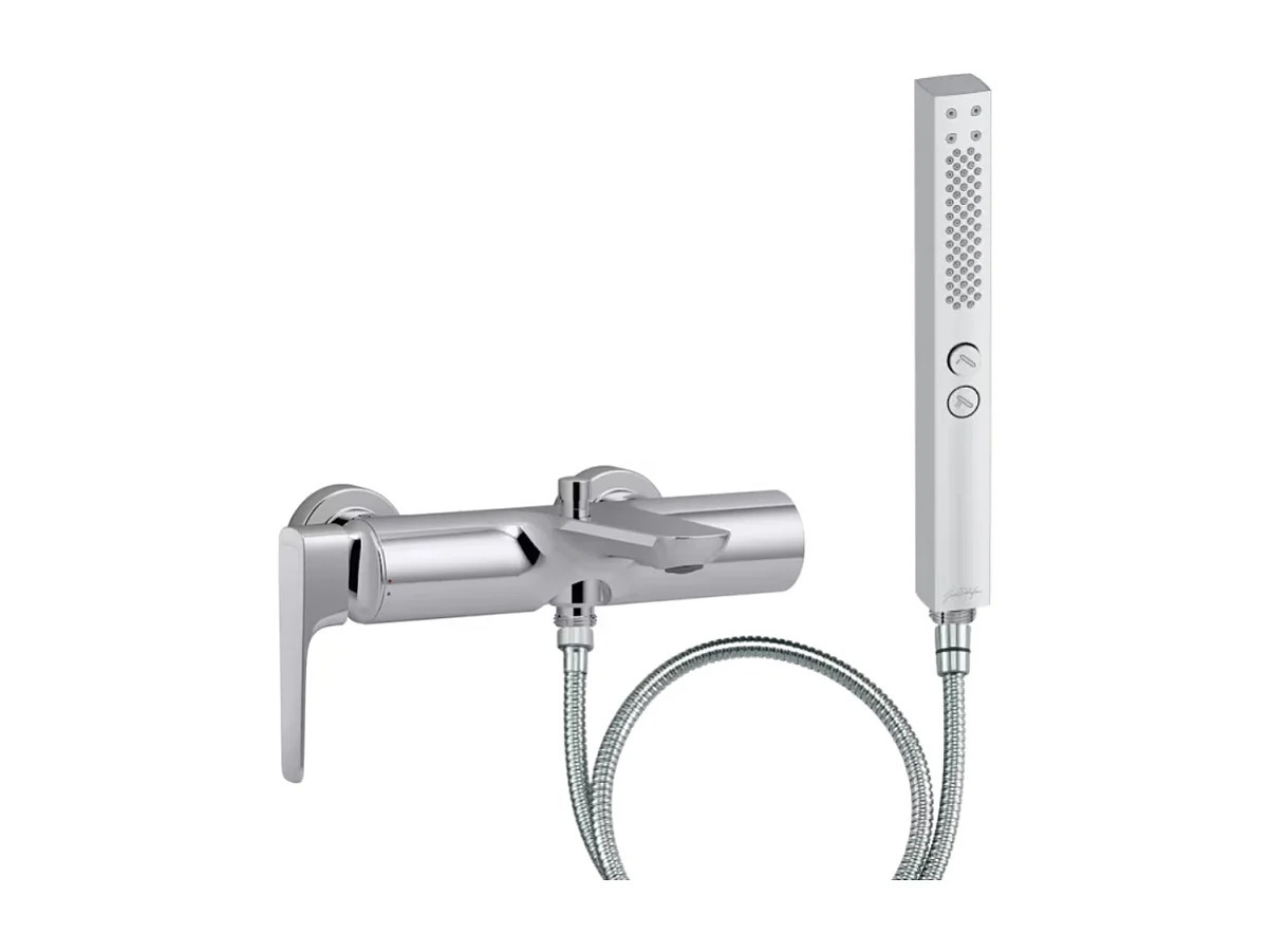 Pack mitigeur bain douche JACOB DELAFON Aléo+ + douchette Shift+ carée + flexible à écrou 175 cm
