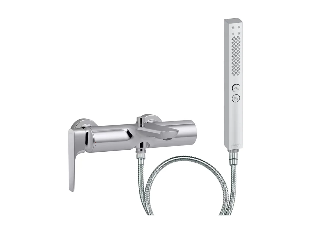 Pack mitigeur bain douche JACOB DELAFON Aléo+ + douchette Shift+ carée + flexible à écrou 175 cm
