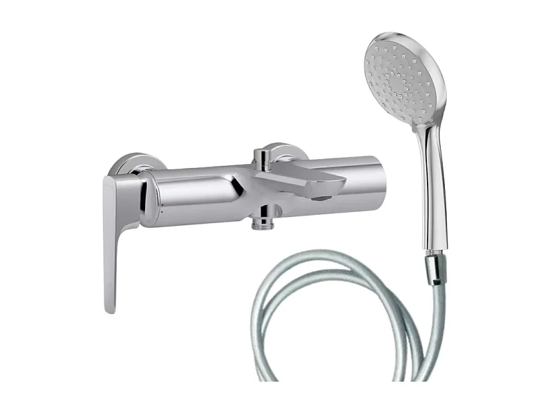 Pack mitigeur bain douche JACOB DELAFON Aléo+ + douchette Awaken + flexible lisse 160 cm