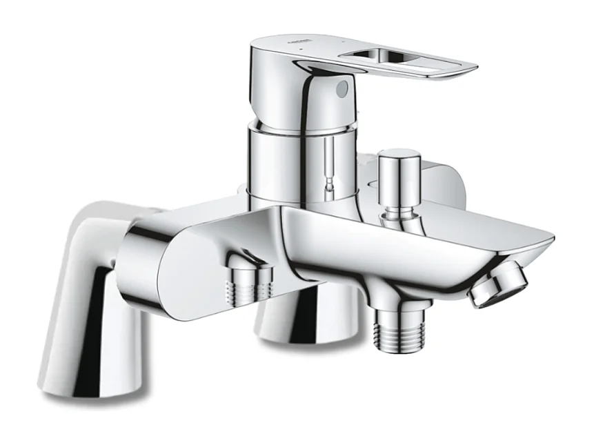 Mitigeur mécanique GROHE Start Loop avec colonnettes + Douchette 1 jet Vitalio Get Stick + Flexible 1750 mm